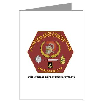 6MRB - M01 - 02 - DUI - 6th Medical Recruiting Bn with Text Greeting Cards (Pk of 20)