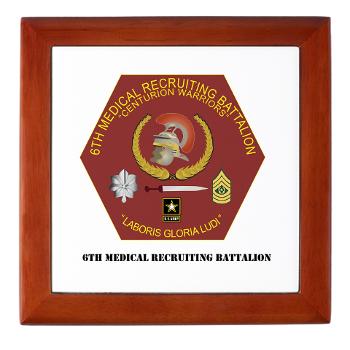 6MRB - M01 - 03 - DUI - 6th Medical Recruiting Bn with Text Keepsake Box - Click Image to Close