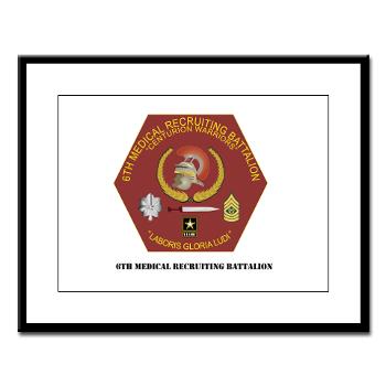 6MRB - M01 - 02 - DUI - 6th Medical Recruiting Bn with Text Large Framed Print - Click Image to Close
