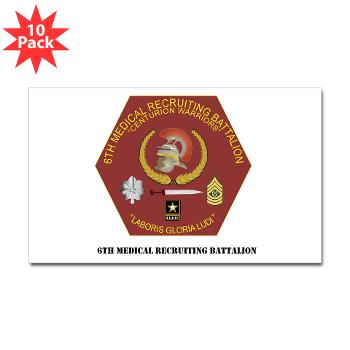 6MRB - M01 - 01 - DUI - 6th Medical Recruiting Bn with Text Sticker (Rectangle 10 pk) - Click Image to Close