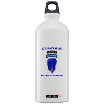 6RTB - M01 - 04 - DUI - 6th Ranger Training Bde with Text - Sigg Water Bottle 1.0L