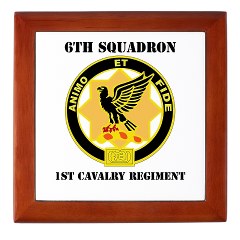 6S1CR - M01 - 03 - DUI - 6th Squadron - 1st Cavalry Regiment with Text Keepsake Box