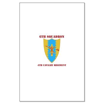 6S4CR - M01 - 02 - DUI - 6th Sqdrn - 4th Cavalry Regiment with Text Large Poster