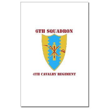 6S4CR - M01 - 02 - DUI - 6th Sqdrn - 4th Cavalry Regiment with Text Mini Poster Print