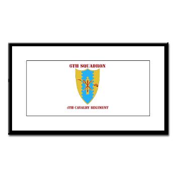 6S4CR - M01 - 02 - DUI - 6th Sqdrn - 4th Cavalry Regiment with Text Small Framed Print - Click Image to Close