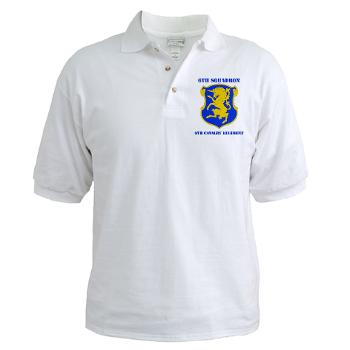 6S6CR - A01 - 04 - DUI - 6th Sqdrn - 6th Cavalry Regt with Text - Golf Shirt - Click Image to Close