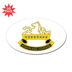 6S8CR - M01 - 01 - DUI - 6th Sqdrn - 8th Cavalry Regiment - Sticker (Oval 50 pk)