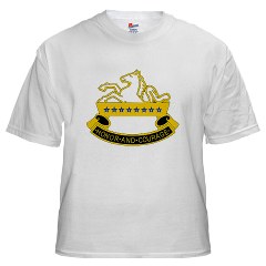 6S8CR - A01 - 04 - DUI - 6th Sqdrn - 8th Cavalry Regiment - White T-Shirt