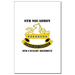 6S8CR - M01 - 02 - DUI - 6th Sqdrn - 8th Cavalry Regiment with Text - Mini Poster Print