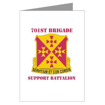 701BSB - M01 - 02 - DUI - 701st Bde - Support Bn with Text - Greeting Cards (Pk of 10)