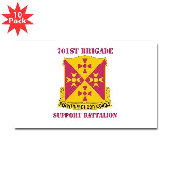 701BSB - M01 - 01 - DUI - 701st Bde - Support Bn with Text - Sticker (Rectangle 10 pk)