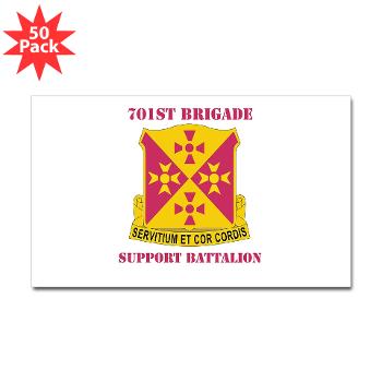701BSB - M01 - 01 - DUI - 701st Bde - Support Bn with Text - Sticker (Rectangle 50 pk) - Click Image to Close