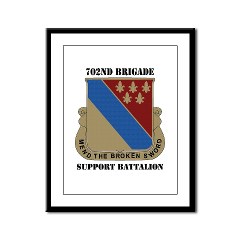 702BSB - M01 - 02 - DUI - 702nd Bde - Support Bn with Text - Framed Panel Print - Click Image to Close