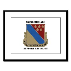 702BSB - M01 - 02 - DUI - 702nd Bde - Support Bn with Text - Large Framed Print