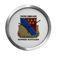 702BSB - M01 - 03 - DUI - 702nd Bde - Support Bn with Text - Modern Wall Clock - Click Image to Close