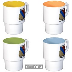 702BSB - M01 - 03 - DUI - 702nd Bde - Support Bn with Text - Stackable Mug Set (4 mugs)