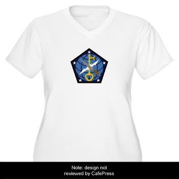704MIB - A01 - 04 - SSI - 704th Military Intelligence Brigade - Women's V-Neck T-Shirt