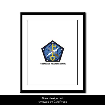 704MIB - M01 - 02 - SSI - 704th Military Intelligence Brigade with Text - Framed Panel Print