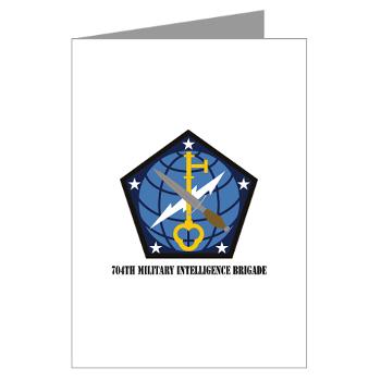 704MIB - M01 - 02 - SSI - 704th Military Intelligence Brigade with Text - Greeting Cards (Pk of 10)