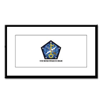 704MIB - M01 - 02 - SSI - 704th Military Intelligence Brigade with Text - Small Framed Print