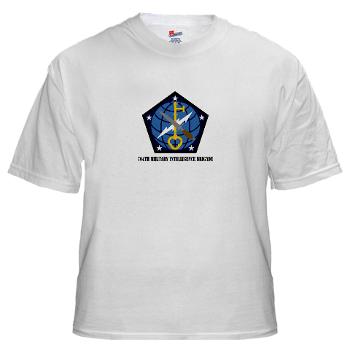 704MIB - A01 - 04 - SSI - 704th Military Intelligence Brigade with Text - White t-Shirt
