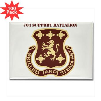704SB - M01 - 01 - DUI - 704th Support Battalion with text - Rectangle Magnet (100 pack) - Click Image to Close