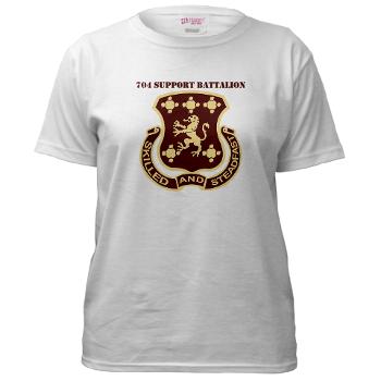 704SB - A01 - 04 - DUI - 704th Support Battalion with text - Women's T-Shirt