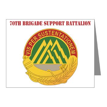 70BSB - M01 - 02 - 70th Bde Support Bn with Text Note Cards (Pk of 20)