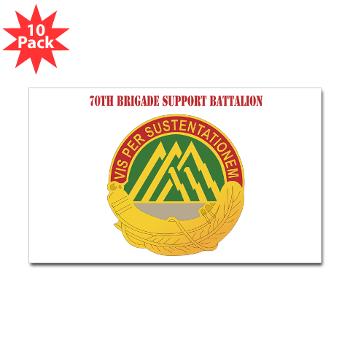 70BSB - M01 - 01 - 70th Bde Support Bn with Text Sticker (Rectangle 10 pk) - Click Image to Close
