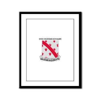 70EB - M01 - 02 - DUI - 70th Engineer Battalion with Text - Framed Panel Print