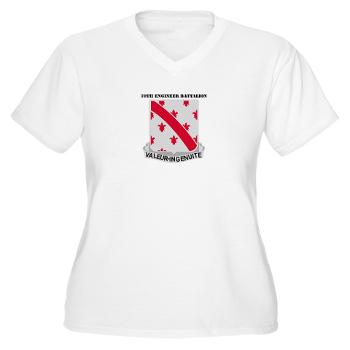70EB - A01 - 04 - DUI - 70th Engineer Battalion with Text - Women's V-Neck T-Shirt