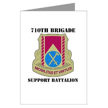 710BSB - M01 - 02 - DUI - 710th Bde - Support Bn with Text - Greeting Cards (Pk of 20)