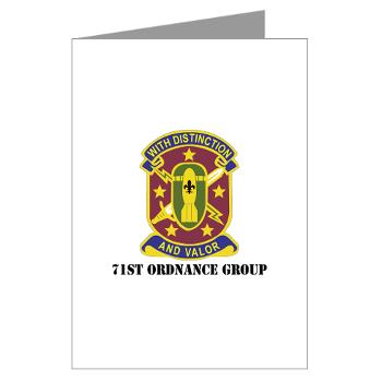 71OG - M01 - 02 - DUI - 71st Ordnance Group with Text - Greeting Cards (Pk of 10)