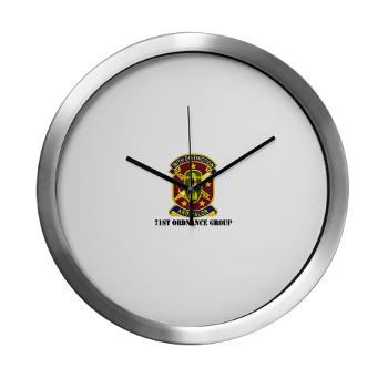 71OG - M01 - 03 - DUI - 71st Ordnance Group with Text - Modern Wall Clock - Click Image to Close