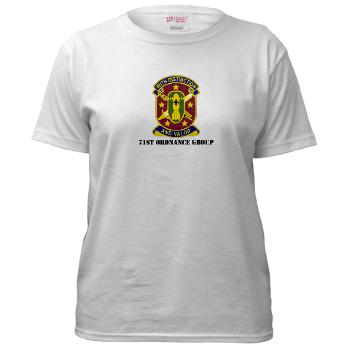71OG - A01 - 04 - DUI - 71st Ordnance Group with Text - Women's T-Shirt