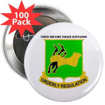 720MPB - M01 - 01 - DUI - 720th Military Police Battalion with Text - 2.25" Button (100 pack)