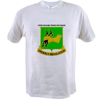 720MPB - A01 - 04 - DUI - 720th Military Police Battalion with Text - Value T-Shirt