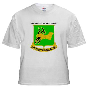 720MPB - A01 - 04 - DUI - 720th Military Police Battalion with Text - White T-Shirt