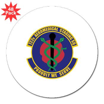 722ASS - M01 - 01 - 722nd Aeromedical Staging Squadron - 3"Lapel Sticker (48 pk) - Click Image to Close