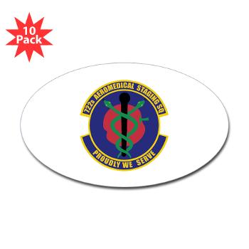 722ASS - M01 - 01 - 722nd Aeromedical Staging Squadron - Sticker (Oval 10 pk)