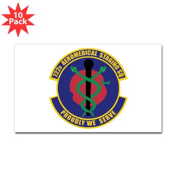 722ASS - M01 - 01 - 722nd Aeromedical Staging Squadron - Sticker (Rectangle 10 pk)