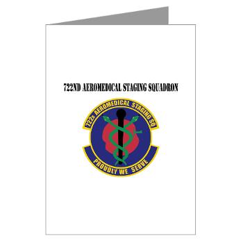 722ASS - M01 - 02 - 722nd Aeromedical Staging Squadron with Text - Greeting Cards (Pk of 10)