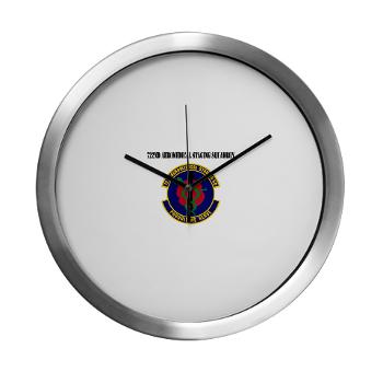 722ASS - M01 - 03 - 722nd Aeromedical Staging Squadron with Text - Modern Wall Clock