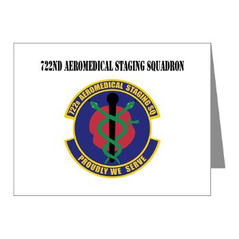 722ASS - M01 - 02 - 722nd Aeromedical Staging Squadron with Text - Note Cards (Pk of 20) - Click Image to Close