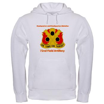 72FABHHB - A01 - 04 - Headquarters and Headquarters Battalion with Text - Hooded Sweatshirt - Click Image to Close