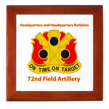 72FABHHB - M01 - 04 - Headquarters and Headquarters Battalion with Text - Keepsake Box