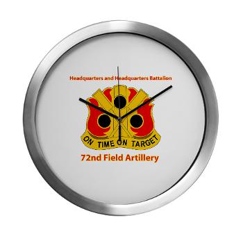 72FABHHB - M01 - 04 - Headquarters and Headquarters Battalion with Text - Modern Wall Clock