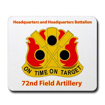 72FABHHB - M01 - 04 - Headquarters and Headquarters Battalion with Text - Mousepad - Click Image to Close