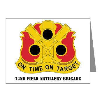 72FAB - M01 - 02 - DUI - 72nd Field Artillery Brigade with Text Note Cards (Pk of 20) - Click Image to Close