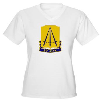 73OB - A01 - 04 - DUI - 73rd Ordnance Battalion - Women's V-Neck T-Shirt